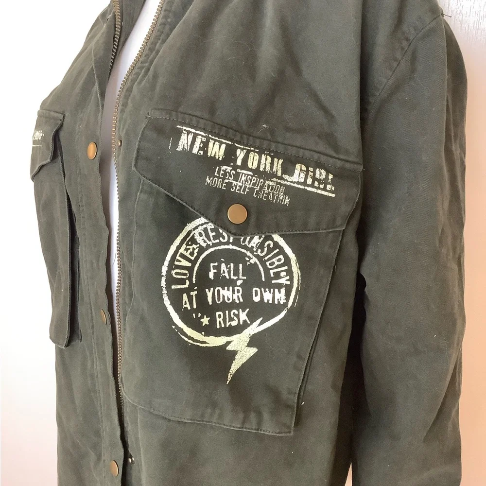 Forever 21 Olive Military Jacket Unisex